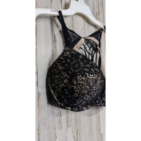 Victoria's Secret Very Sexy Push Up Bra 32DDD Black Corset Lace Front Cl… - Picture 3 of 11